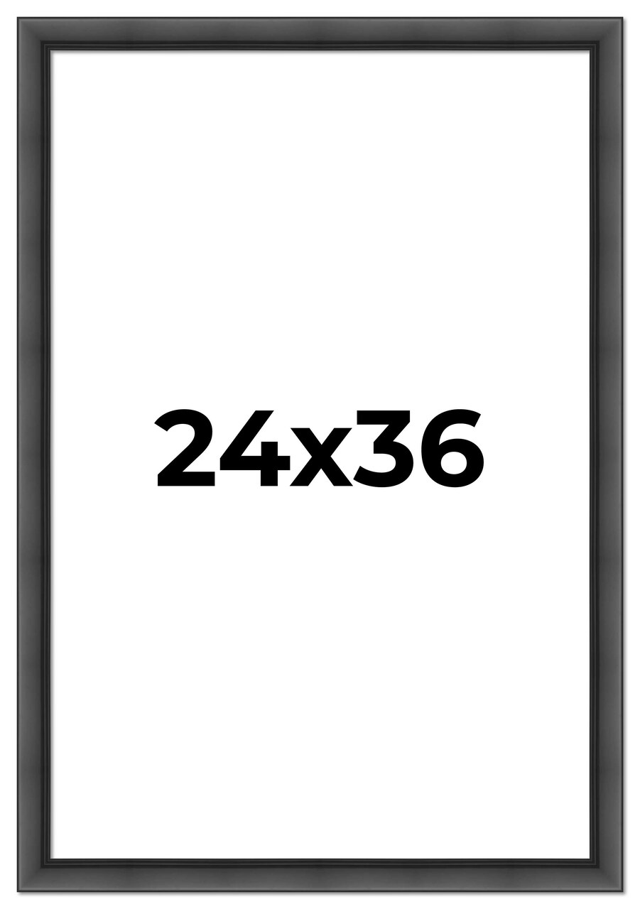 Refined Black Picture Frame - UV Acrylic, Foam Board Backing, Hanging Hardware
